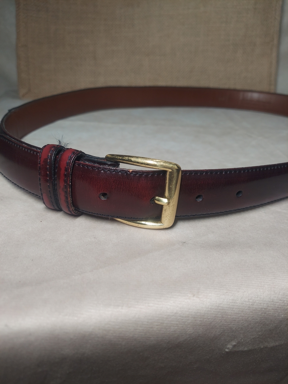 Men's Handcrafted in USA Genuine Leather Belt - Size 38 - Classic Brown